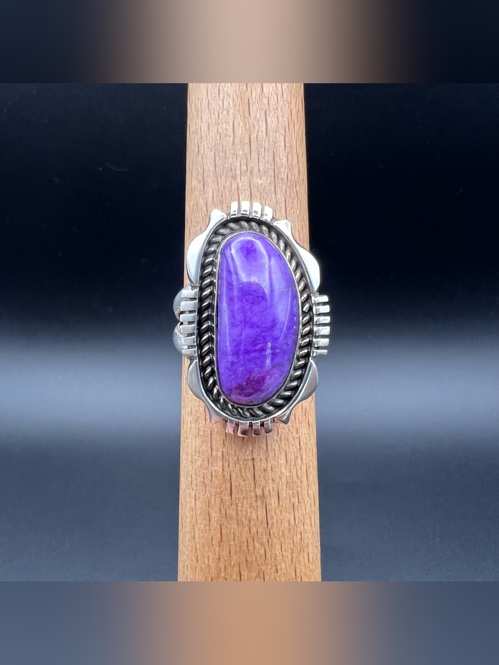 Native American Charoite Ring by E. Spencer